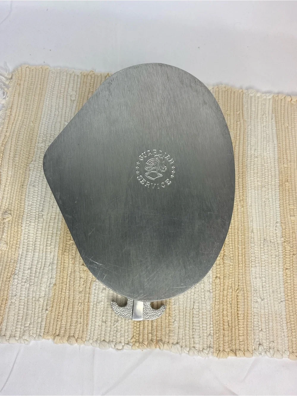 VTG GUARDIAN SERVICE COOKWARE HEART SHAPED w/GLASS LID HAMMERED ALUMINUM 2 QTS